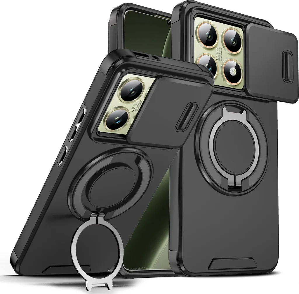 Custodia Magnetica Xiaomi 14T Pro Nero: Cover Doppia Protezione