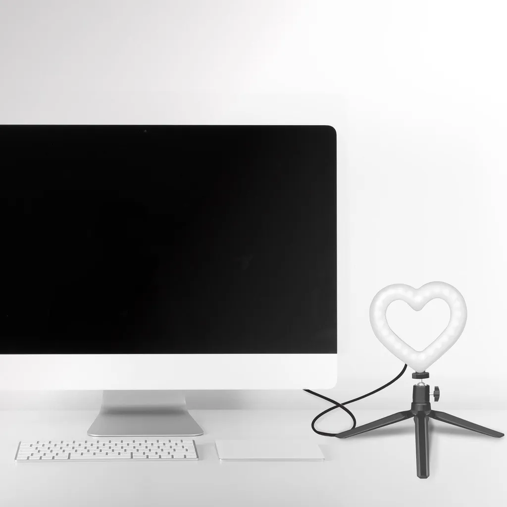 Trépied LED RGB Cœur Logilink avec Commande de Lumière Intégrée - 3