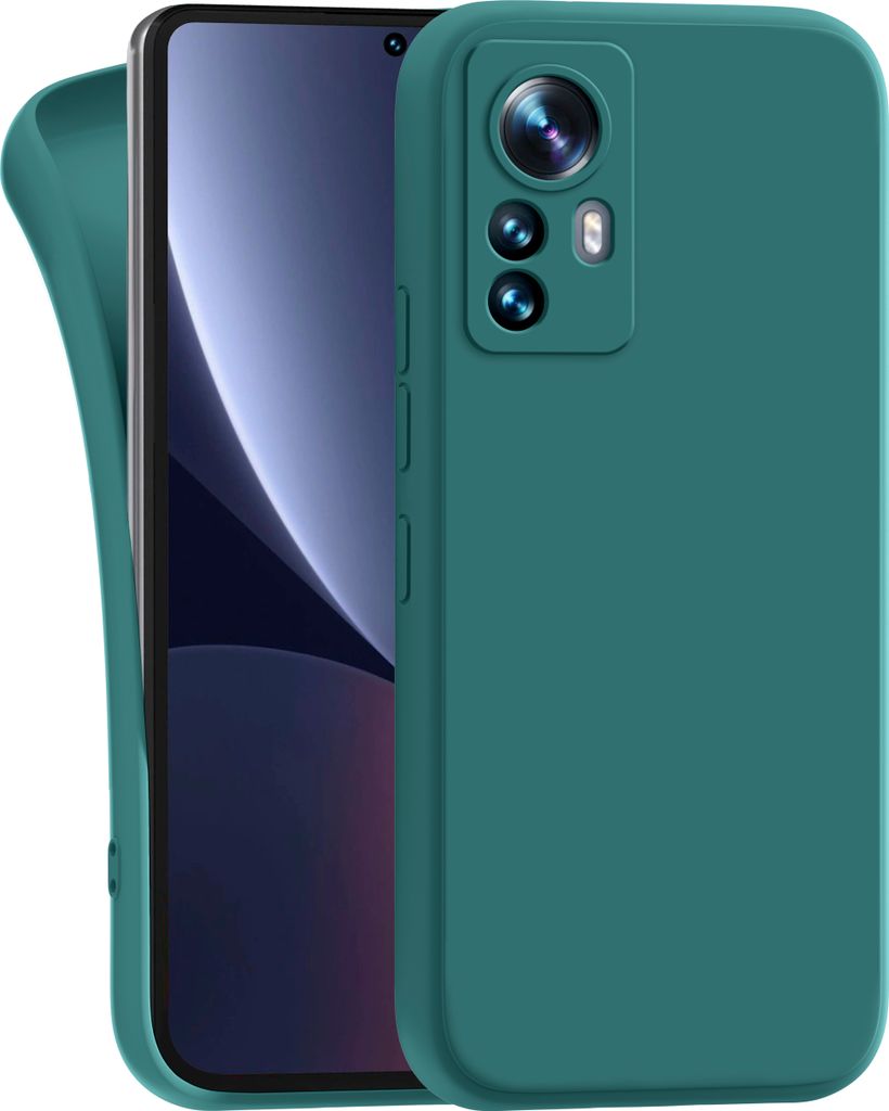 Hülle für Xiaomi 12 | 12x - Handyhülle mit Kameraschutz Cover aus Silikon in Olivgrün