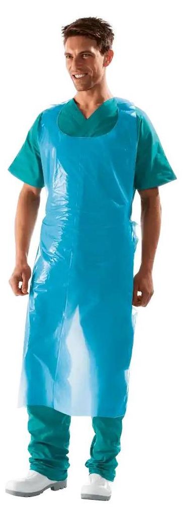 Sir Safety Einwegschürze Polyethylen wasserdicht 81x135 cm 50 Stück, Einheitsgröße, Blau