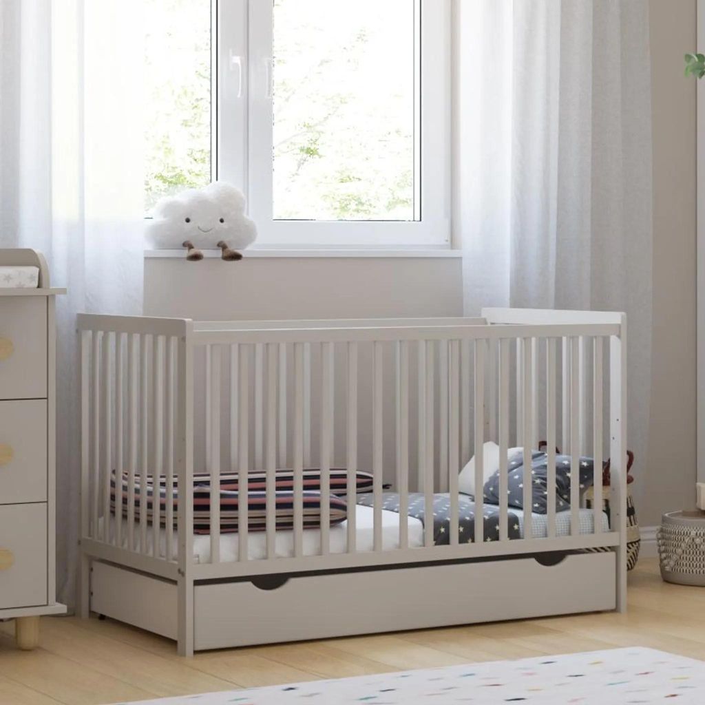 ZEE LUMI Kaschmir Babybett 120x60 cm mit Schublade & Produktbild 