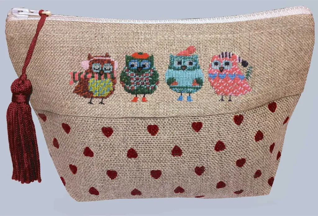 Kit à Broder Étui de Noël pour Lunettes ou Couture - Petit Point Chouette