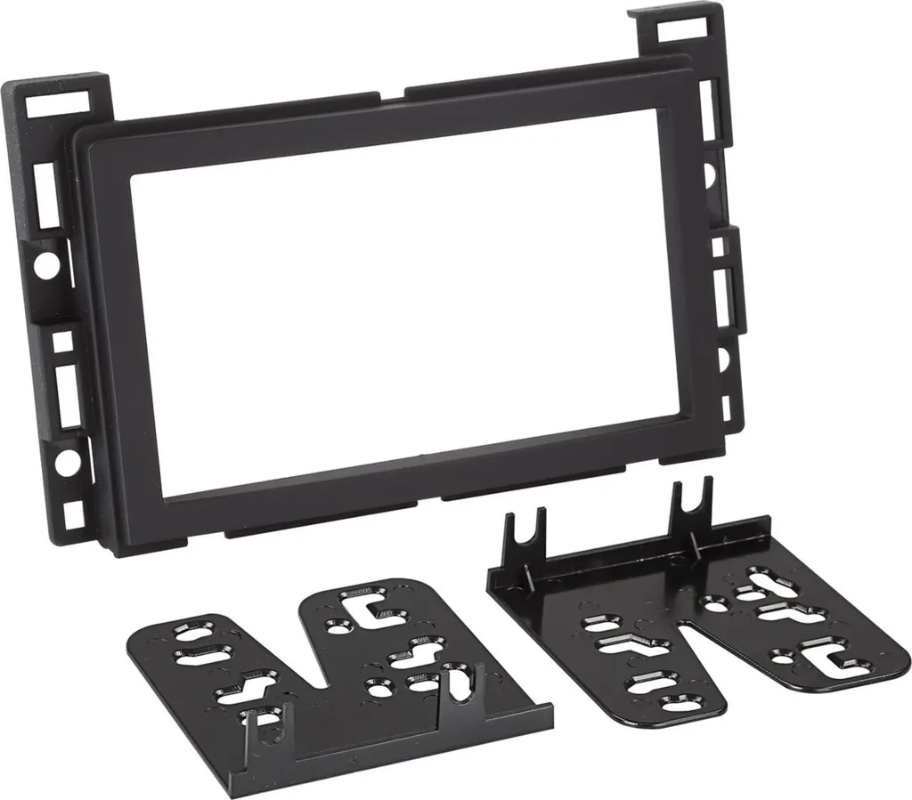 Adaptateur de façade 2-DIN pour Chevrolet et Opel - Finition Noir Mat