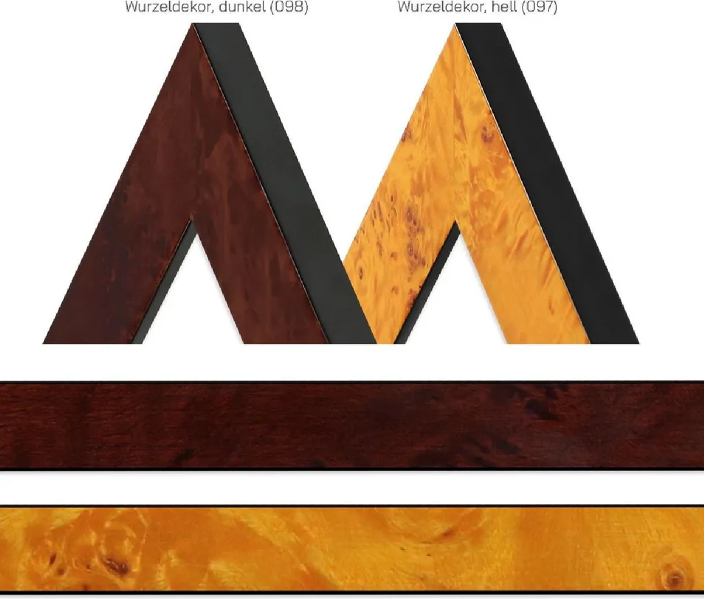 Cornice MendeFrames H14E Radica Scuro 40x40 cm - Legno e Vetro Acrilico - 4