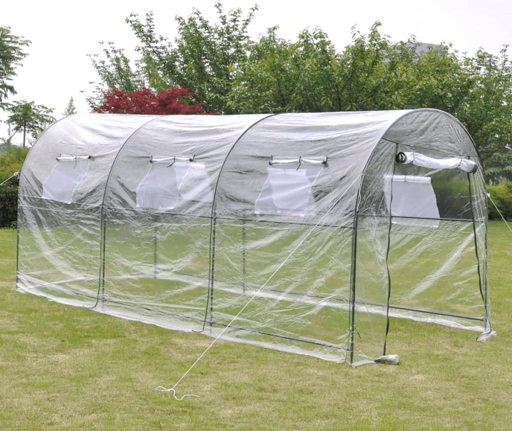 Neues Produkt - BEST Gewächshaus Groß & Mobil,Einfach zu installieren & Schlichten Design 450 x 190 x 200 cm Beständig 1parcel