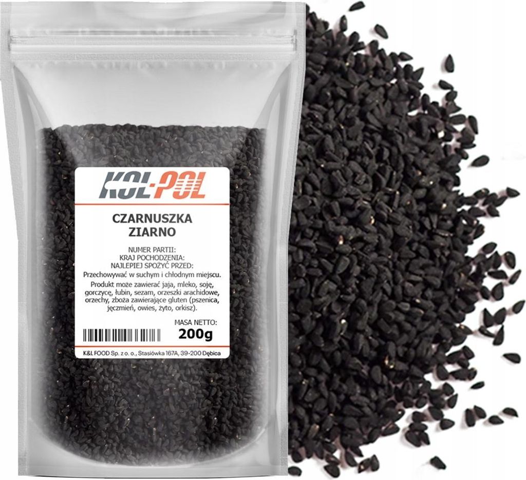 CZARNUSZKA ZIARNO 200g Czarny kminek naturalne nasiona Zdjęcie produktu 