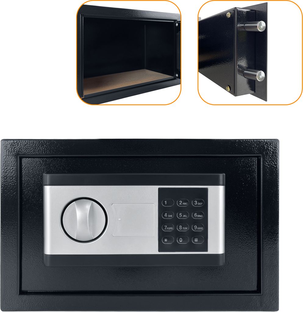 XMTECH Elektronischer Tresor,Safe Möbeltresor Elektronik Zahlenschloss Wand Schlüssel Elektronischer Tresor,Inkl. Batteriebox und 2 Notschlüssel...