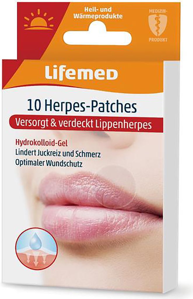 10x HERPES-PFLASTER mit Hydrocolloid-Gel transparent Herpes Produktbild 