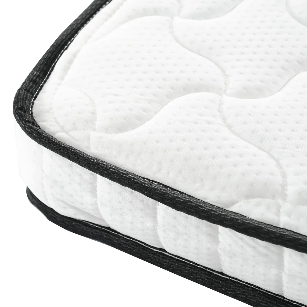 Lit d'Appoint Pliable 90x190 cm pour Invités, Matelas Ressorts 10cm