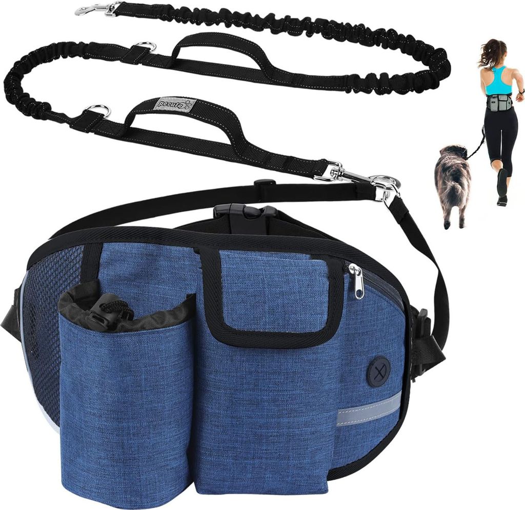 OKWISH Hundeleine,Rollleine,Robuste Schleppleine Gurtleine für Kleine und Große Hunde,Pet Leash,Bauchtasche für das Hundetraining,Leckerli Beute...