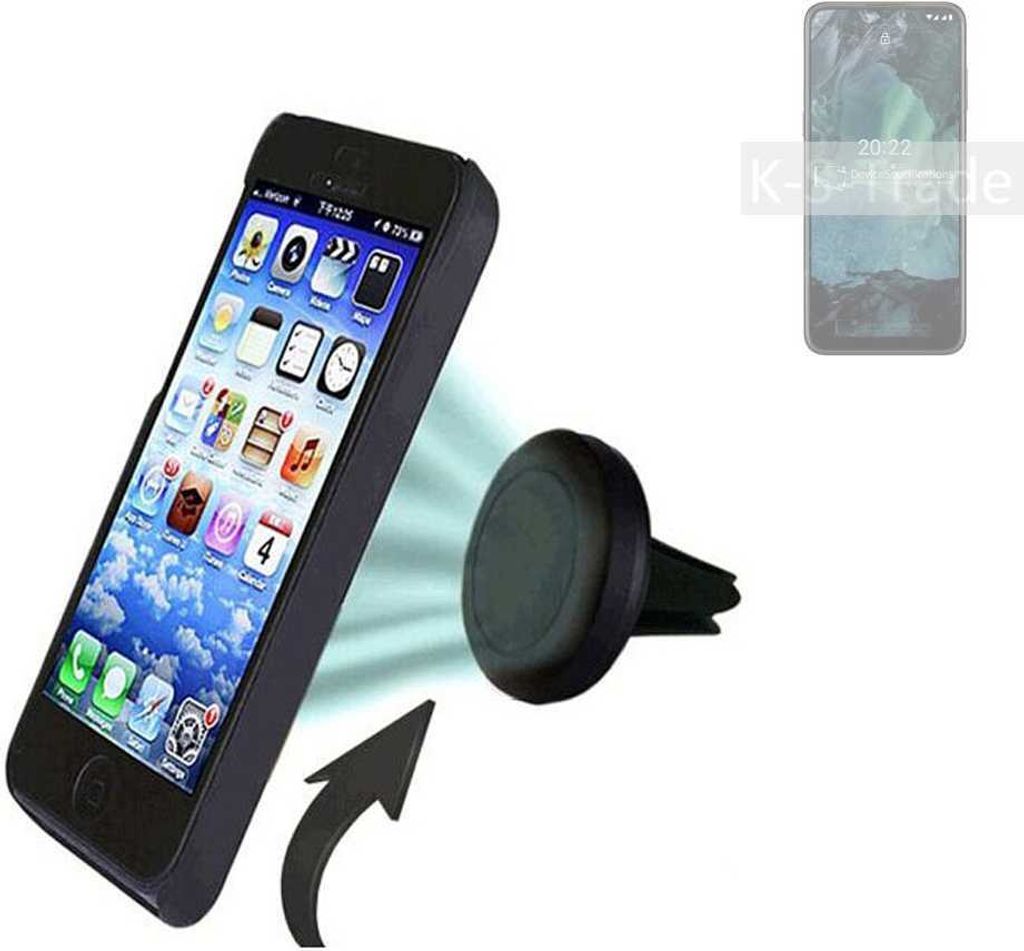 K-S-Trade Kompatibel mit Nokia G21 Auto Handy Halterung KFZ Halter Lüftungsgitterhalterung Air Vent mount Smartphone Halter