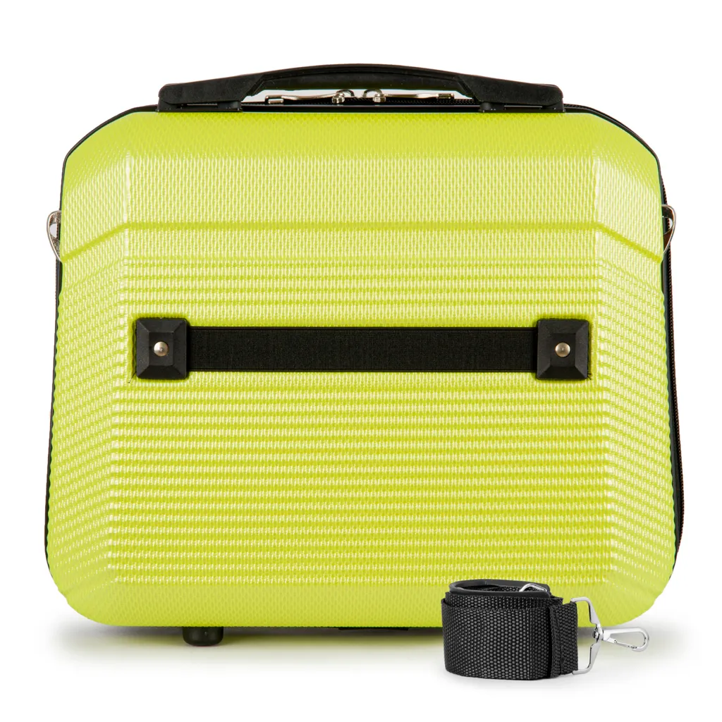 Vanity Case Rigide Solier STL945 Jaune - Petit Bagage à Main ABS Durable - 3