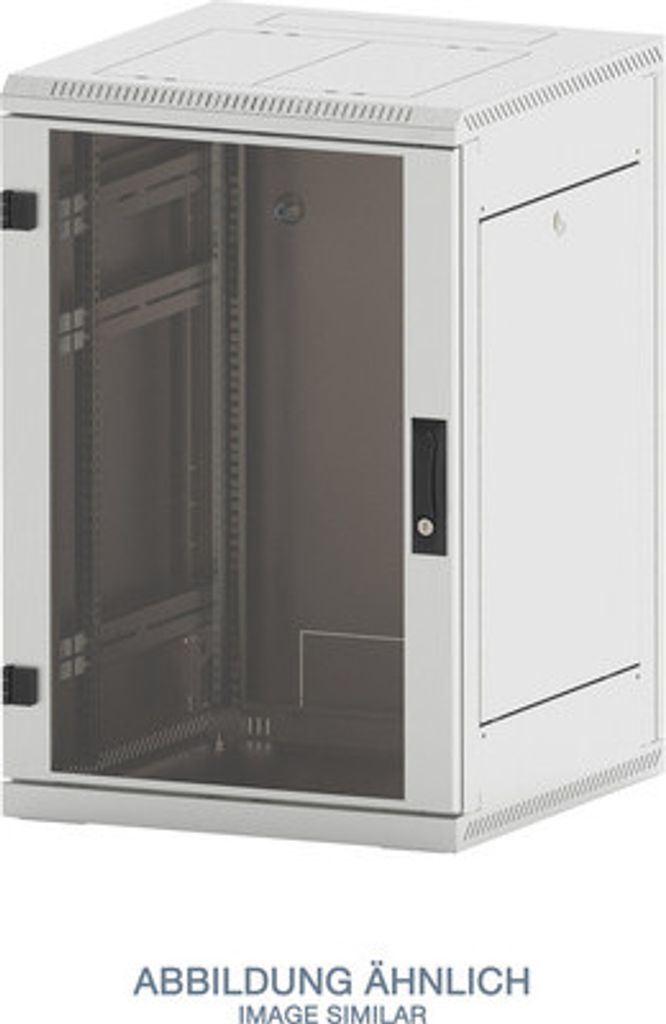 Triton RMA-18-A66-CAX-A1 19 Netzwerkschrank 18HE, 600x600mm, Glastür, grau