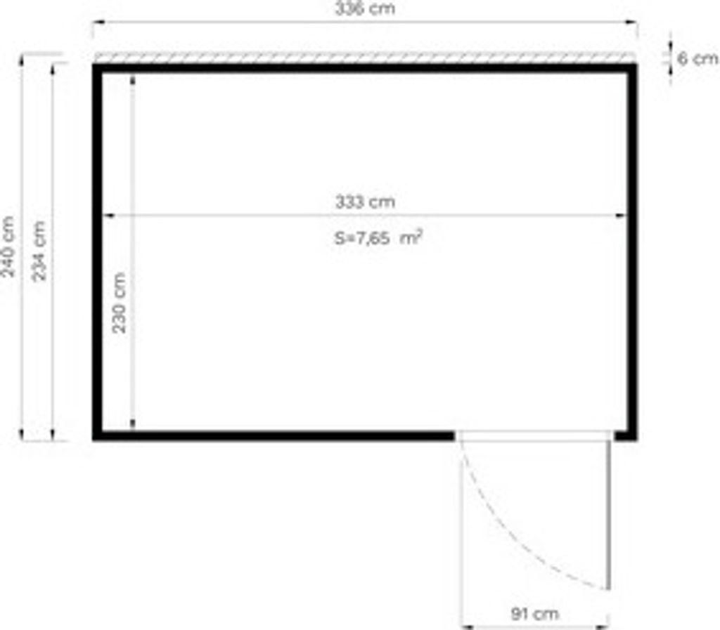 Bertilo Gartenhaus Cubus 3 Office - 19 mm anthrazit Produktbild 3