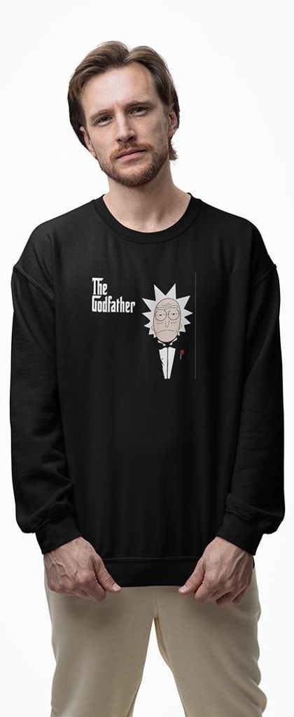 D&B Design Uni Pullover SWMO00052 Rick And Morty Schwarz-Größe XL