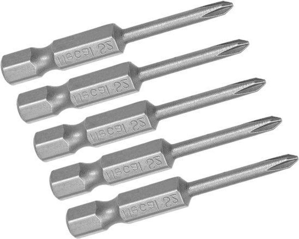 Kruiskop-Schroevendraaierbits 5Stk 2Zoll PH0 3mm Magnetisch S2 Stahl