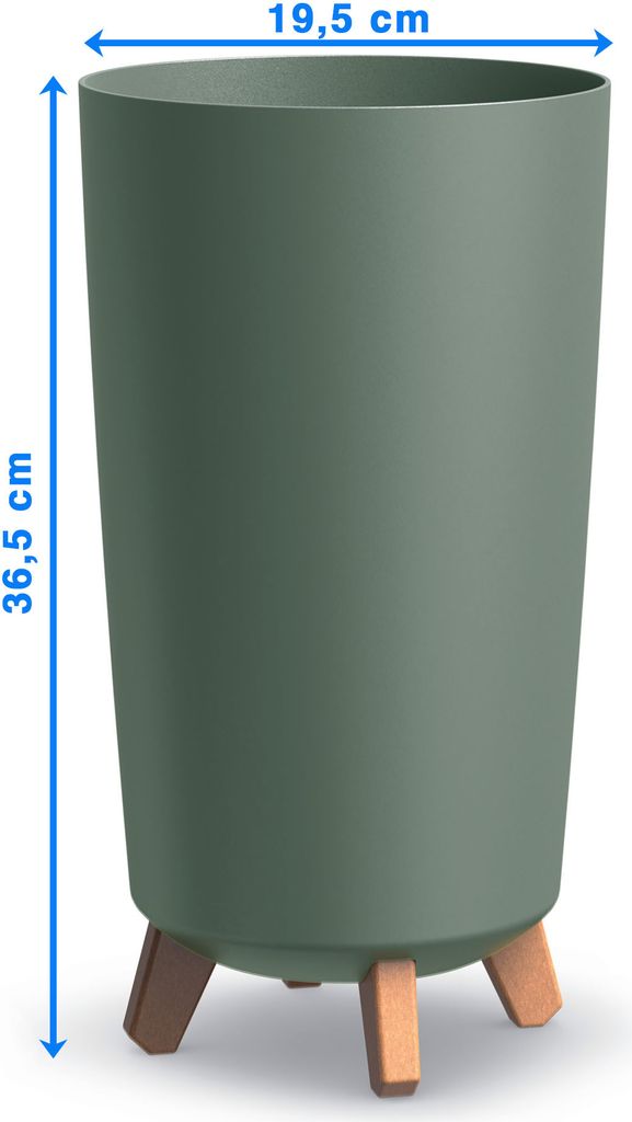 Wysoka donica GRACIE TUBUS ziemista zieleń 19,5 cm Doniczki