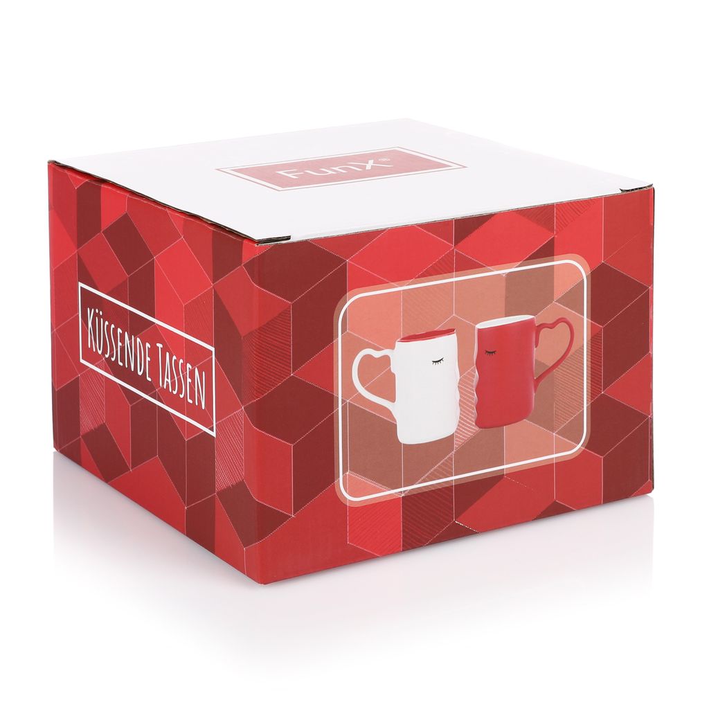 FunX Küssende Tassen 2er Set - Kaffeetassen Geschenk für Produktbild 4