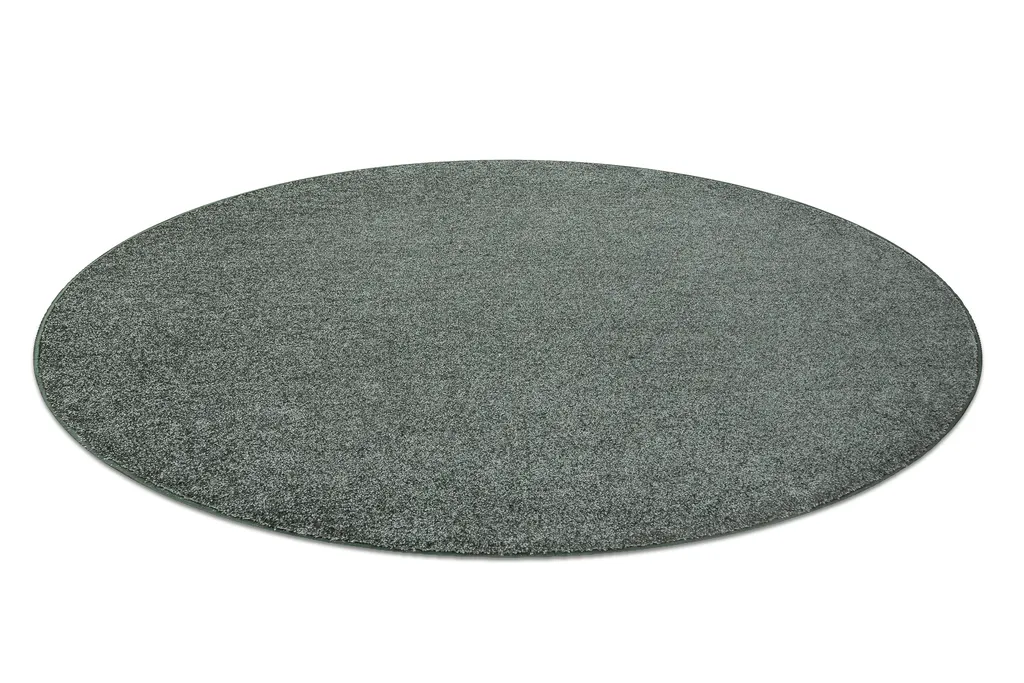 Tapis vert uni INDUS 27 de 100cm, texture douce et cercle de qualité - 4