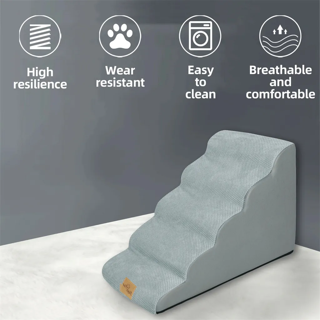 Escalier pour chiens pliable rampe imperméable 5 marches stable
