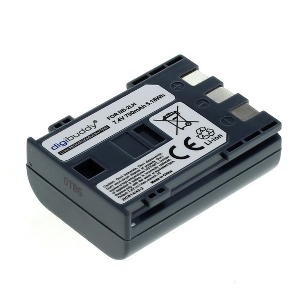 batterie digibuddy compatible avec Canon NB-2LH Li-Ion Image du produit 