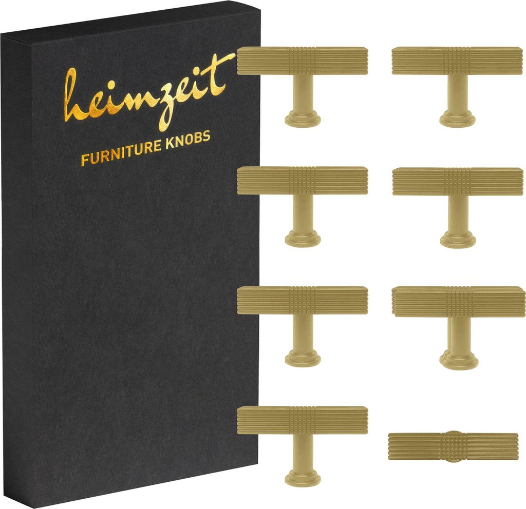 8x Möbelknöpfe Gold Schrankknöpfe Metall Möbelgriff Schubladenknopf Türknauf