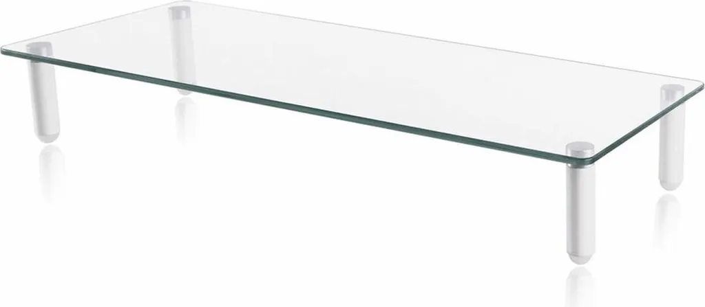 Rehausseur Écran et Support TV en Verre Noir Transparent Neomounts 56cm