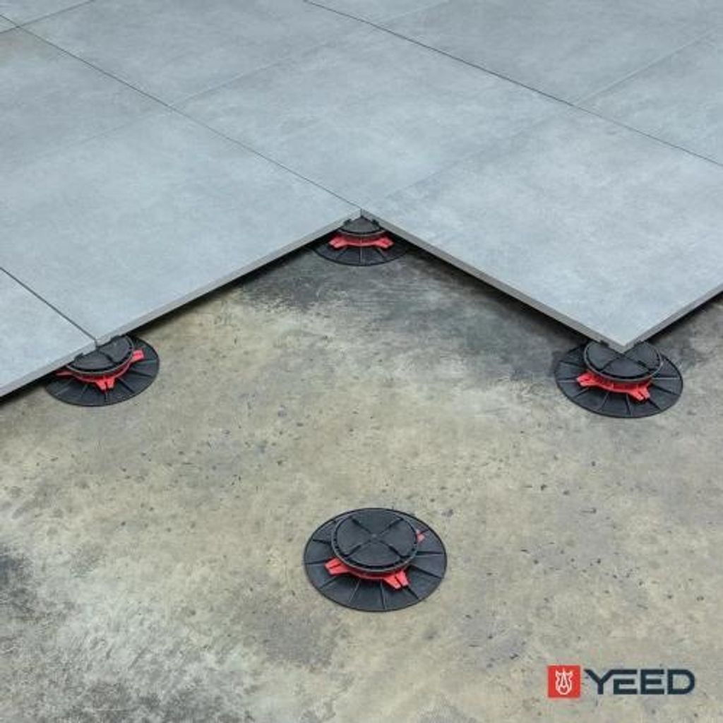Höhenverstellbarer Terrassenplatten-Stelzlager 40-60 mm – Set 40 Stück