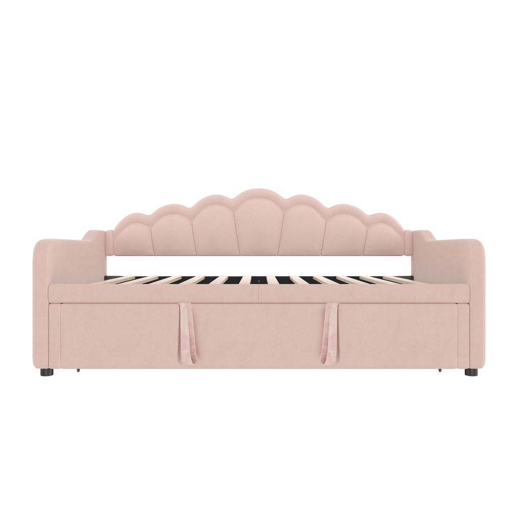 Flieks Polsterbett Tagesbett 90x200cm mit Ausziehbett, Produktbild 