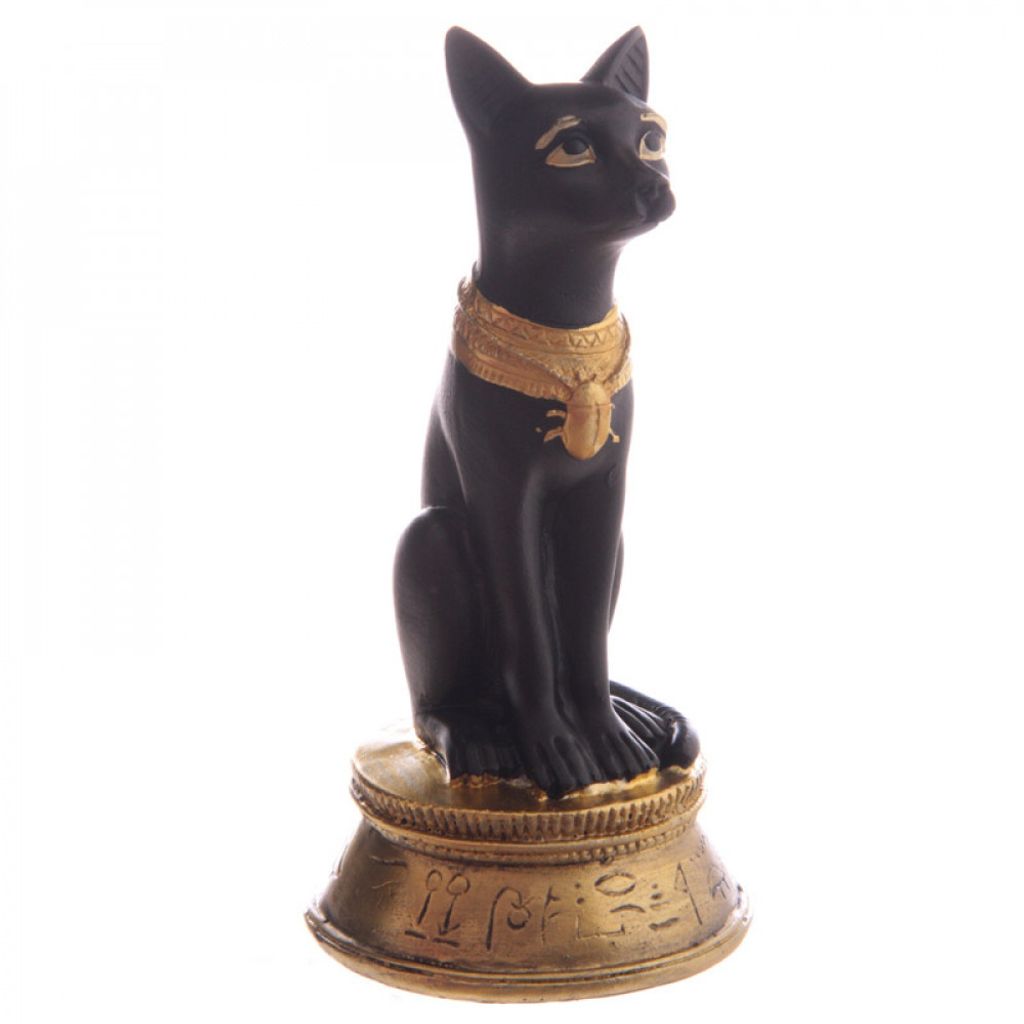 Figur Ägypten Bast ägyptische schwarze und goldene Produktbild 