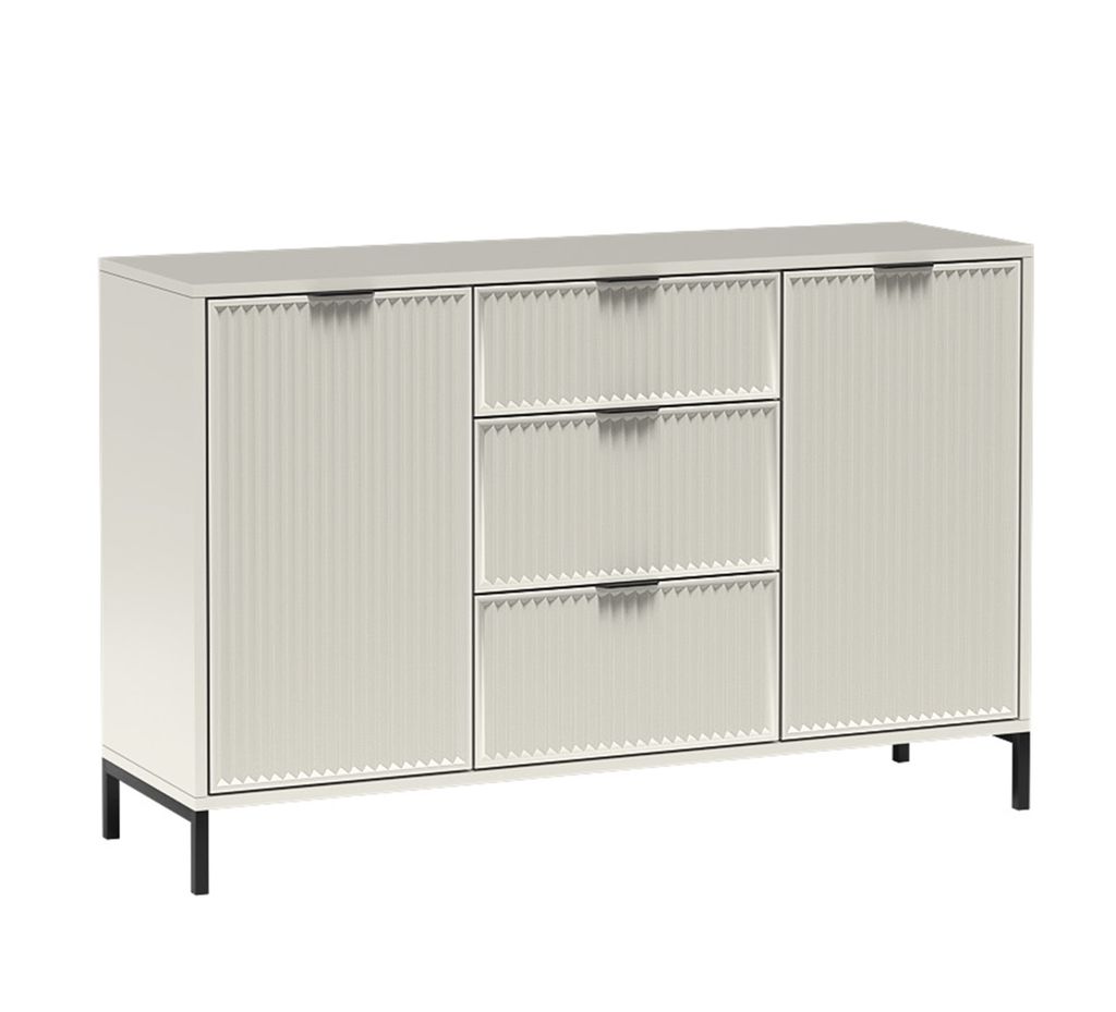 AX LIVING Kleider Kommode Berlinette 2 – Kaschmir Beige, 135 cm breit