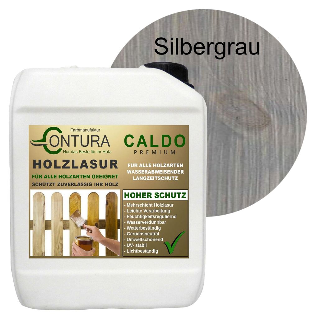2,5Liter  - Holzlasur Dickschichtlasur Set + Pinsel 2in1 Produktbild 