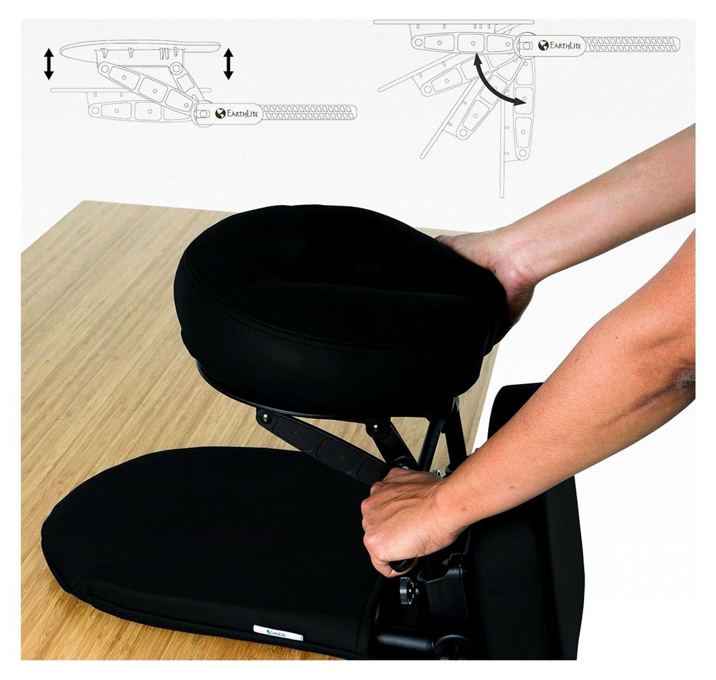 Massagestuhl Travelmate für die Tischmontage - Achatgrau, ca. 43cm x 43cm x 30.5cm