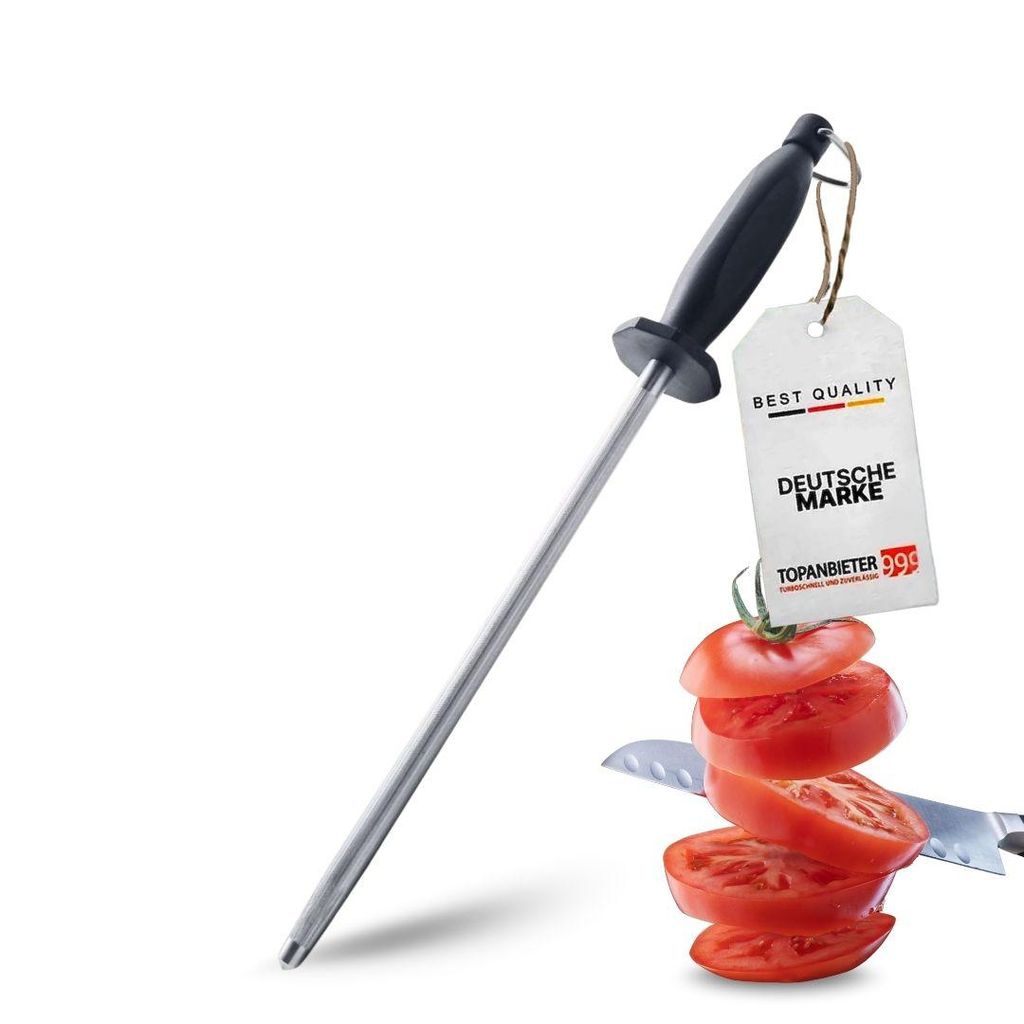 Messerschärfer Profi Wetzstahl 39 cm, XXL Schärffläche 26 cm, Messerschleifer rostfrei, Profi-Schärfer Kochmesser, Küchenmesser Schärfstab