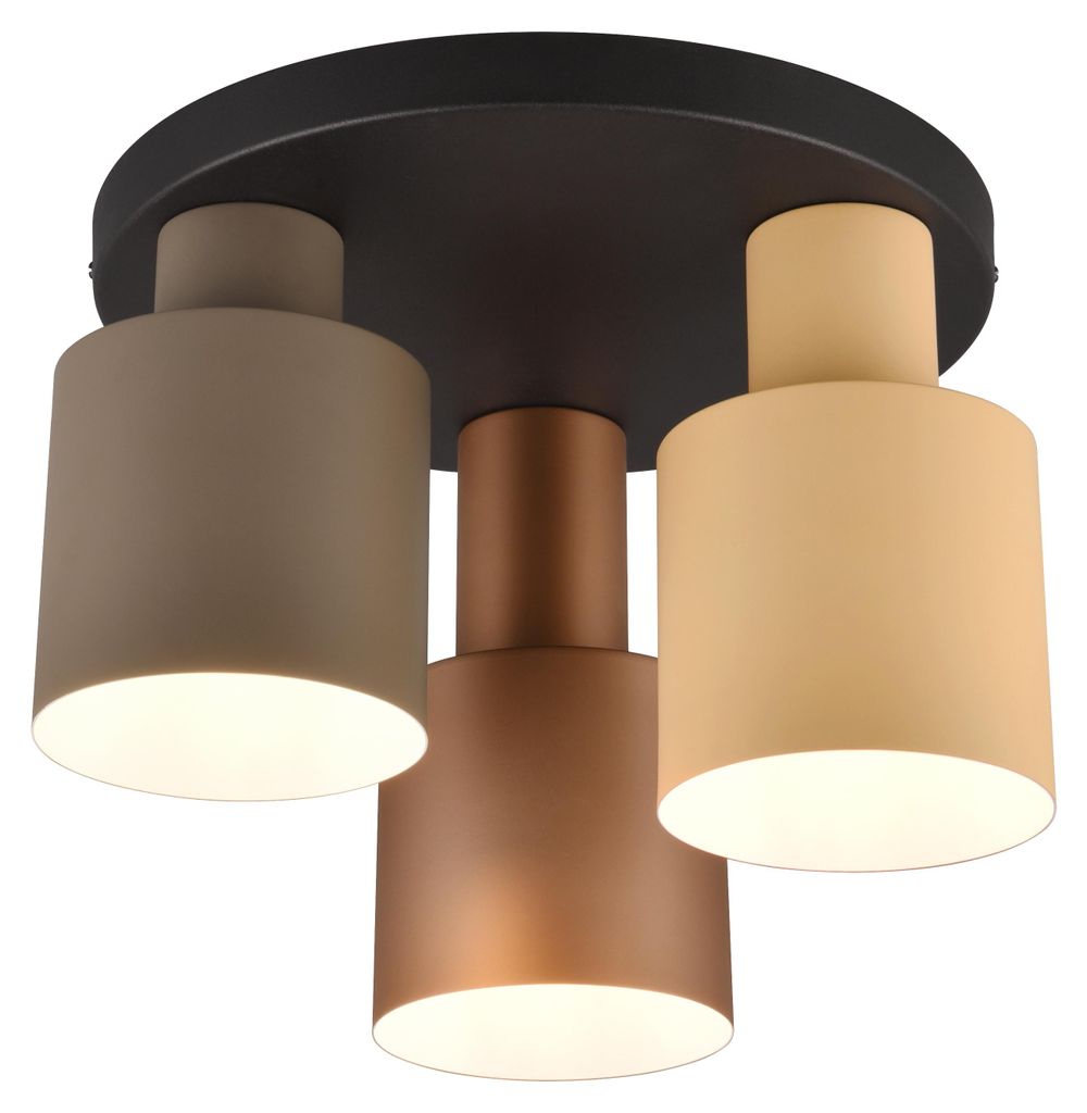 Lampa sufitowa AGUDO kawo-beżowa-ciemno szary 3xE27x40W Zdjęcie produktu 