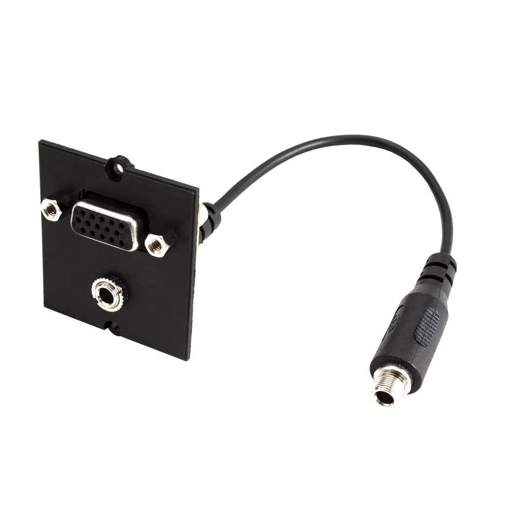 Solution Connectique VGA Audio : Module Bachmann Snap-In Noir 917.045