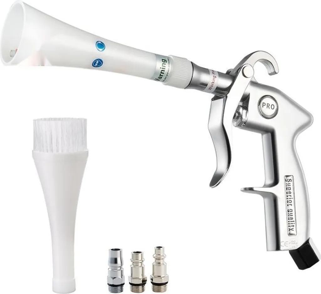 Pistolet de nettoyage pour sièges auto et moquettes à air comprimé