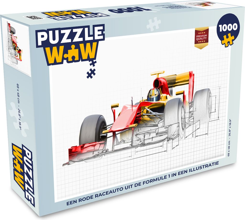 MuchoWow MuchoWow® Puzzle 1000 ks Červený závodní vůz Obrázek produktu 