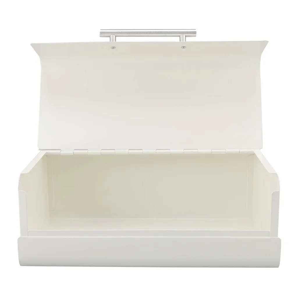 Boîte à pain robuste en fer avec aération, récipient de stockage 30cm