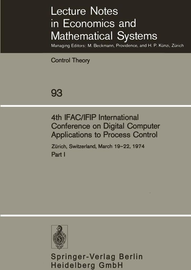 4th IFAC/IFIP International Conference on Digital Computer Applications to Process Control