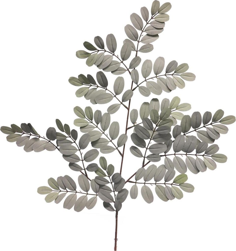 artplants.de Deko Zweig Robinie WENLIN, grau-grün, 70 cm - Künstlicher Blätterzweig