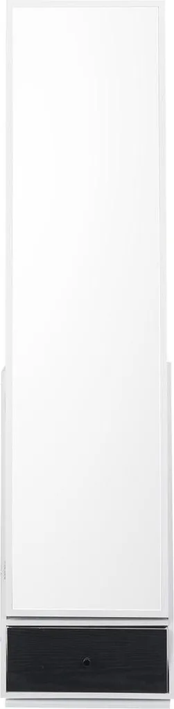 Armoire à bijoux miroir pivotant à 360° blanc avec rangements variés