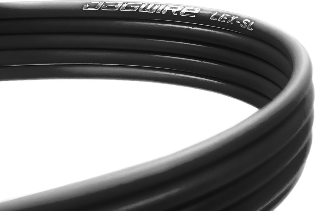 JAGWIRE Schaltzug Aussen Hülle Bowdenzug 1800 mm LEX-SL Slick Lube mit Endkappen Schwarz