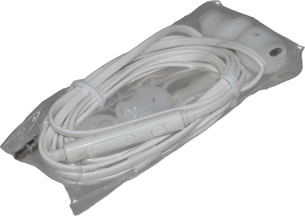 Kopfhörer für Original Samsung Galaxy S10 Lite / A90 5G / A30s / Z Flip weiß In-Ear earphone Headset Ohrhörer 3,5mm Stereo Sound 920 + Emiro Pad