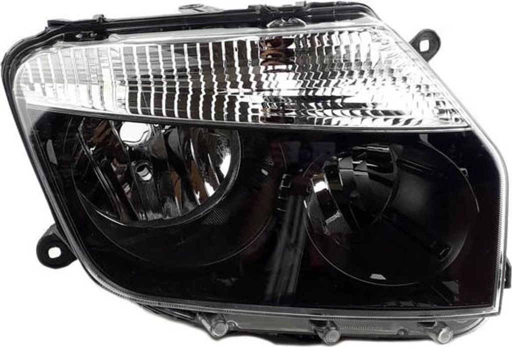 Dacia Duster rechter Scheinwerfer, mit schwarzem Spiegel, 260609877R | 2010-2014