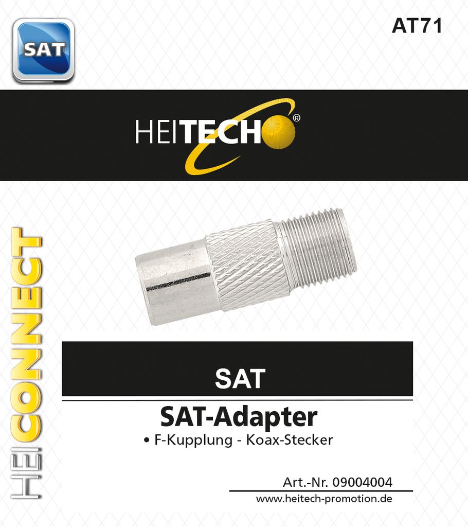 Sat-Adapter, F-Kupplung, Koax-Stecker