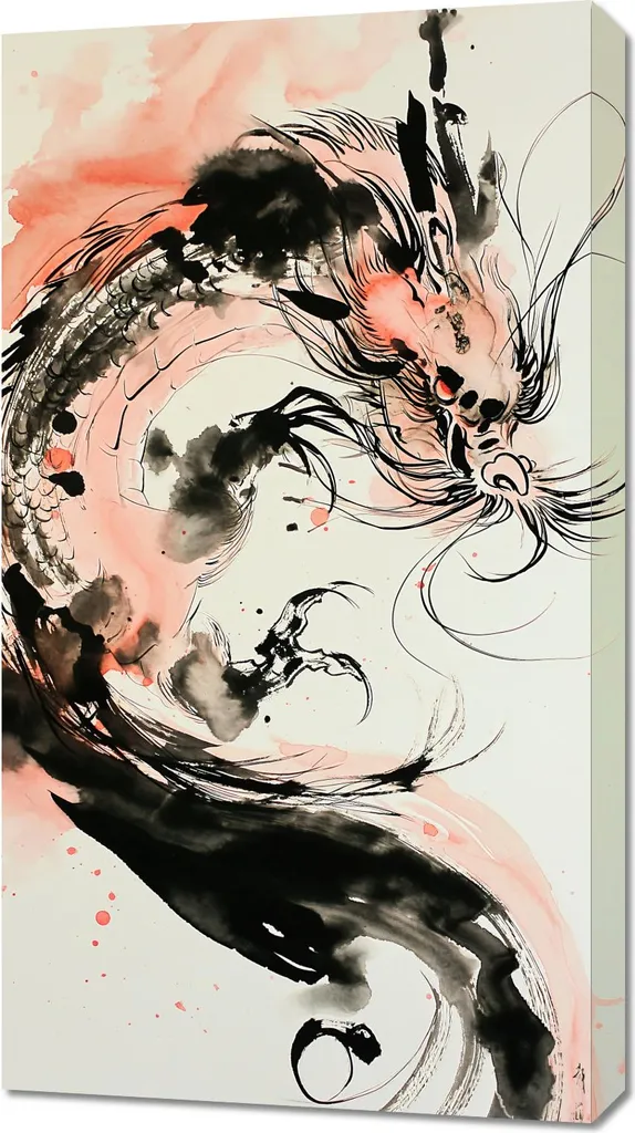 Quadro 50x90 cm Furia del drago