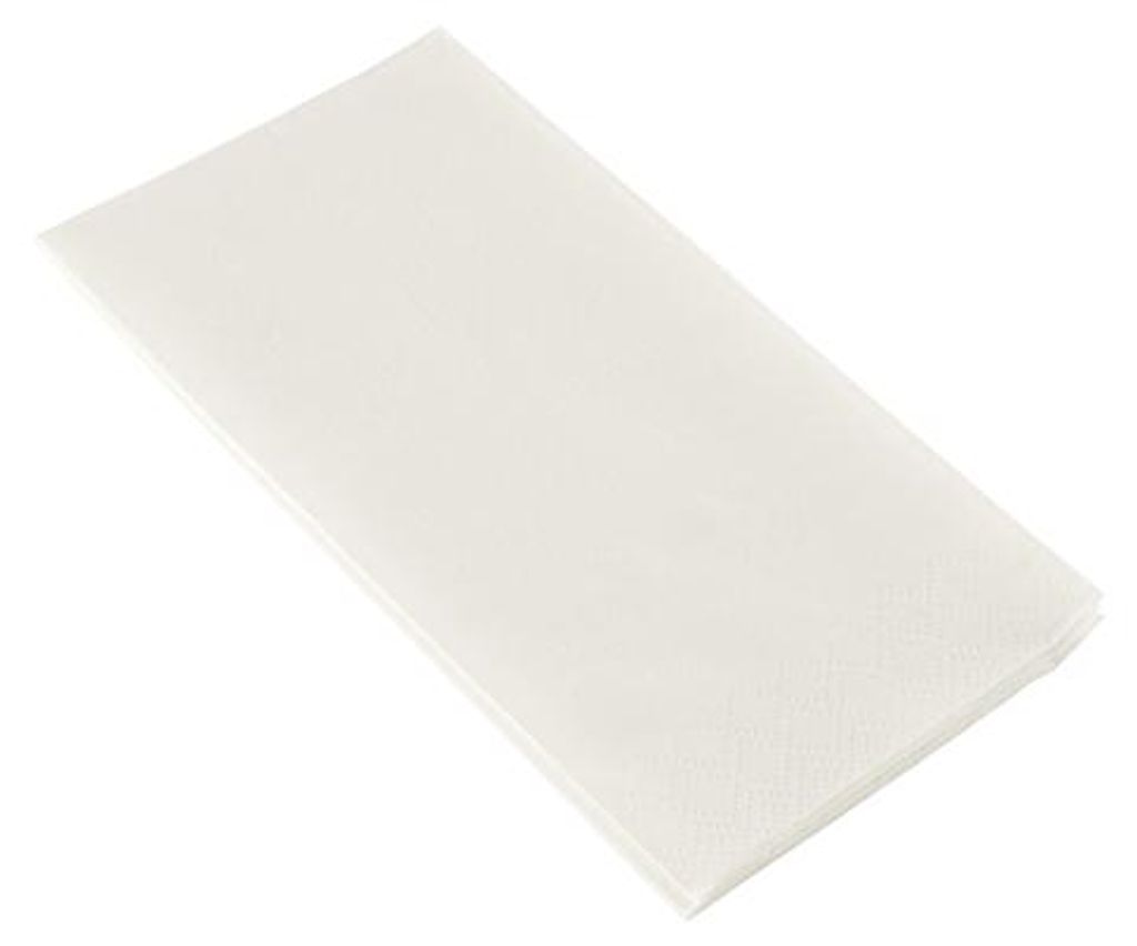 Servietten, 2-lagig 1/8-Falz 33 cm x 33 cm weiss Produktbild 