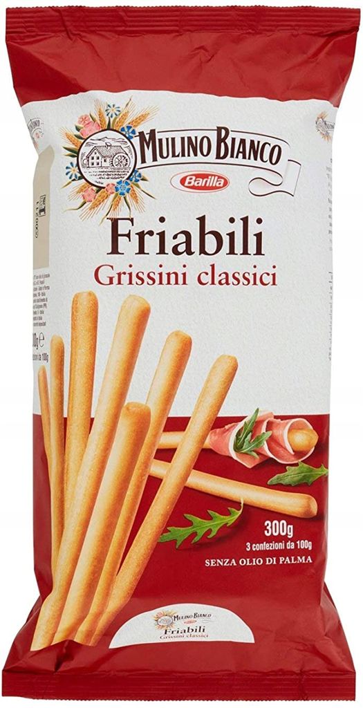 Mulino Bianco Friabili Grissini classici, 300 g, 428 kcal, Zdjęcie produktu 