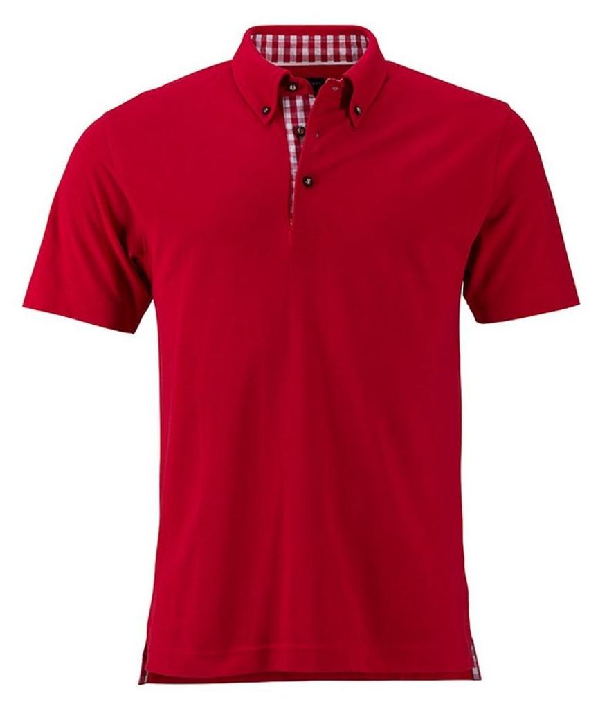 James and Nicholson - "Traditional" Poloshirt für Herren LT2597 (XL) (Rot/Weiß)